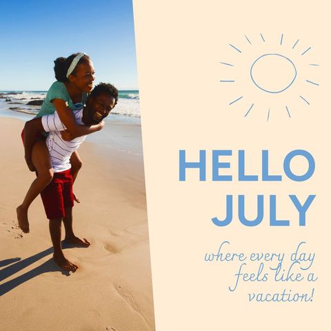 Joyful July Beach Adventure with Couples Recreation - Download Free Stock Templates Pikwizard.com
