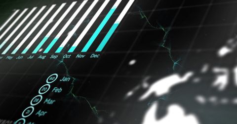 Data Processing Interface with Graphs and Diagrams on Dark Background - Download Free Stock Images Pikwizard.com