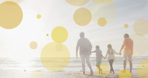 Family Enjoying Time Together at Sunset Beach