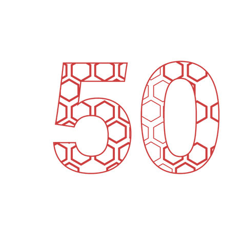 Transparent Red Number 50 Illustration with Geometric Pattern - Download Free Stock Videos Pikwizard.com