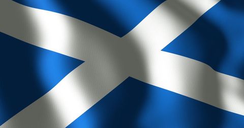 Waving Flag of Scotland, Symbol of Scottish National Identity