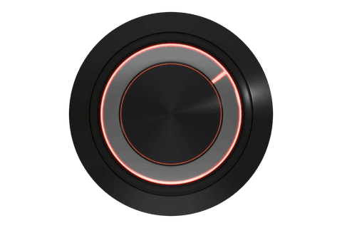 Black Digital Knob with Red Neon Highlight on Transparent Background - Download Free Stock Videos Pikwizard.com