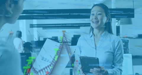 Business Professional Analyzing Financial Data with Team