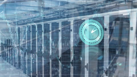 Data Flow Animation in Modern Server Room