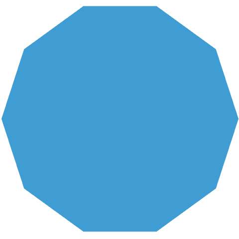 blue octagonal shape on transparent background - Download Free Stock Videos Pikwizard.com