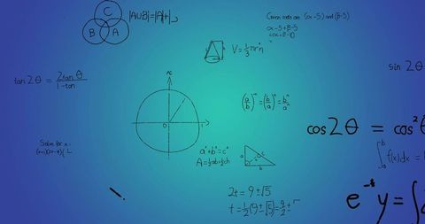 Complex Mathematical Equations on Blue Gradient Background - Download Free Stock Images Pikwizard.com