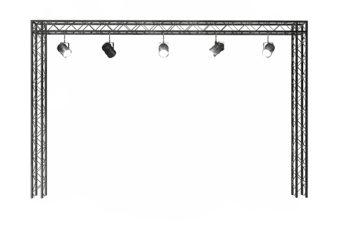 transparent stage lighting truss on white background - Download Free Stock Videos Pikwizard.com
