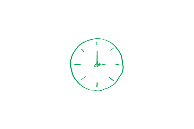 Simple Green Clock Illustration on Transparent Background PNG - Download Free Stock Videos Pikwizard.com