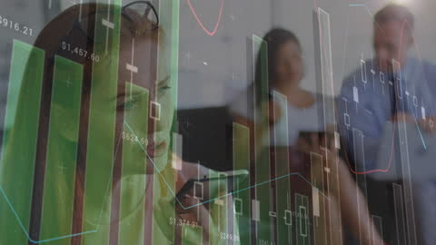 Business Trend Analysis with Overlays of Graphs and Mixed-Race Team Collaborating