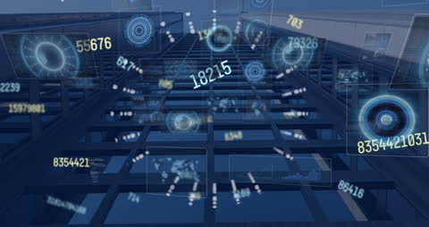 Futuristic Data Hud Display with Global Business Concepts