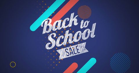 Back to School Sale Advertisement With Abstract Design
