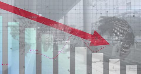 Global Business Decline and Economic Downturn Concept