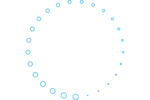 transparent circle pattern of various blue dot sizes - Download Free Stock Videos Pikwizard.com