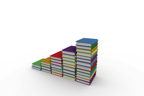 Pyramid Stacks of Colorful Books on Transparent Background - Download Free Stock Videos Pikwizard.com