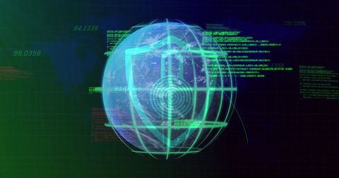 Digital Cybersecurity Concept Showing Globe with Secure Padlock Elements - Download Free Stock Images Pikwizard.com