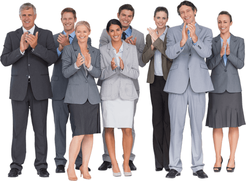 transparent smiling business team applauding together - Download Free Stock Videos Pikwizard.com