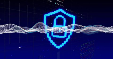 Digital Security Concept with Padlock and Light Trails - Download Free Stock Images Pikwizard.com