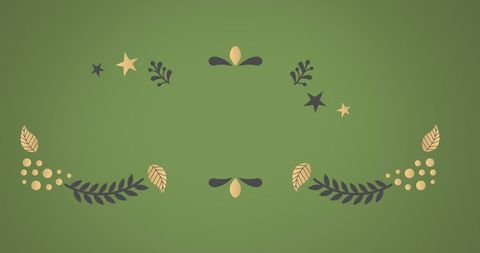 Elegant Christmas Decorative Design on Green Background - Download Free Stock Images Pikwizard.com
