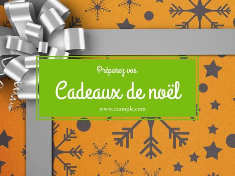 Festive holiday gift promotion with french greeting