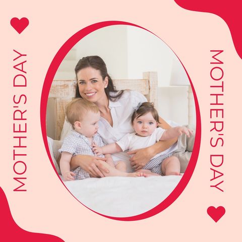 Happy Mother's Day with Mother and Children in Cozy Setting
