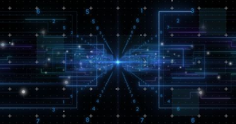Digital Data Network Light Trails and Grid Design - Download Free Stock Images Pikwizard.com