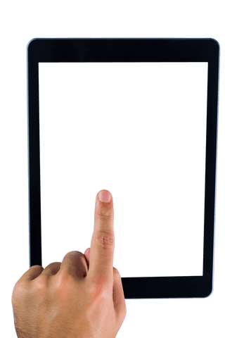 Hand Touching Tablet Screen Isolated Transparent Background - Download Free Stock Videos Pikwizard.com