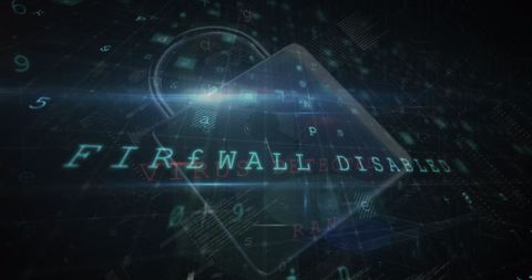 Cybersecurity Risk Indication with Firewall Disabled Notice - Download Free Stock Images Pikwizard.com