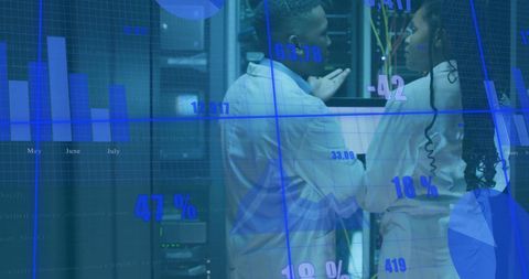 Server Room Technicians Analyzing Data on Digital Display - Download Free Stock Images Pikwizard.com