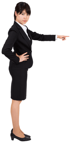 confident asian businesswoman pointing with determination - Download Free Stock Videos Pikwizard.com