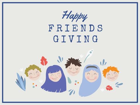 joyful cartoon faces celebrating friendsgiving togetherness - Download Free Stock Templates Pikwizard.com