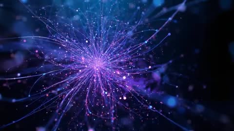 Cosmic Energy Pulse Animated with Sparkling Tendrils