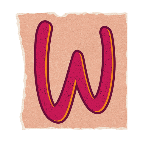 vintage retro w on torn peach paper with transparent background - Download Free Stock Videos Pikwizard.com