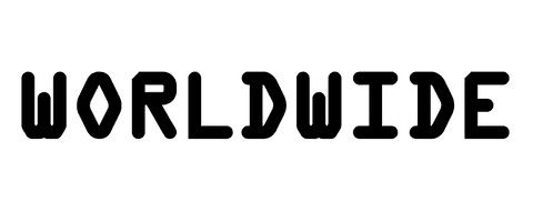 Worldwide text illustration on transparent background