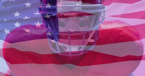 American Football Player Overlaid on USA Flag - Download Free Stock Images Pikwizard.com