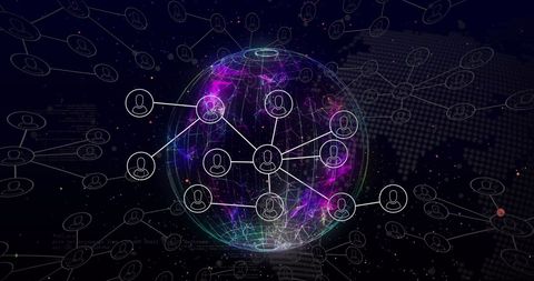 Futuristic Global Network Connections and Technology Sphere - Download Free Stock Images Pikwizard.com