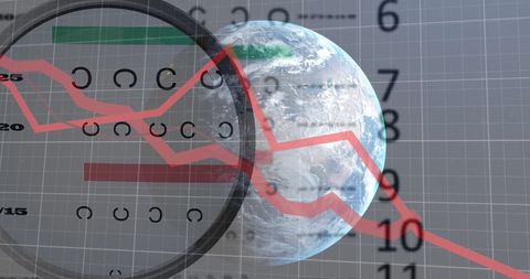 Global Business Trends Computational Analysis Overlying Planet Earth - Download Free Stock Images Pikwizard.com