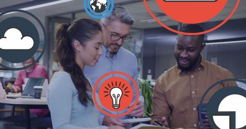 Collaborative innovation with digital technology in modern office