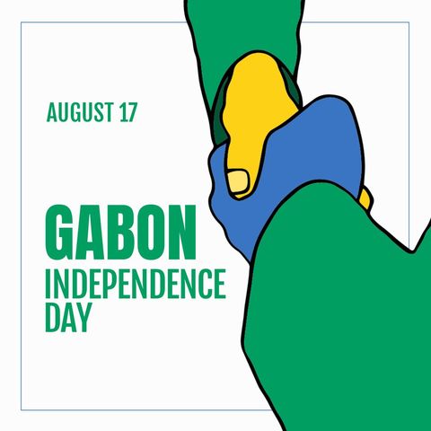 Celebrating Gabon Independence Day with Symbolic Handshake - Download Free Stock Templates Pikwizard.com