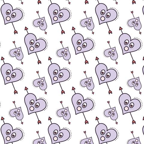 cute purple hearts with arrows seamless pattern on transparent background - Download Free Stock Videos Pikwizard.com