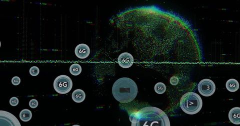 Futuristic 5G and 6G Connectivity with Digital Globe - Download Free Stock Images Pikwizard.com