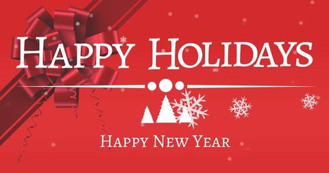 Festive Red Banner Greeting for Holidays and New Year