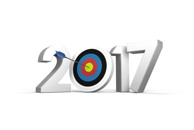 2017 Transparent Illustration with Target and Arrow for New Year - Download Free Stock Videos Pikwizard.com