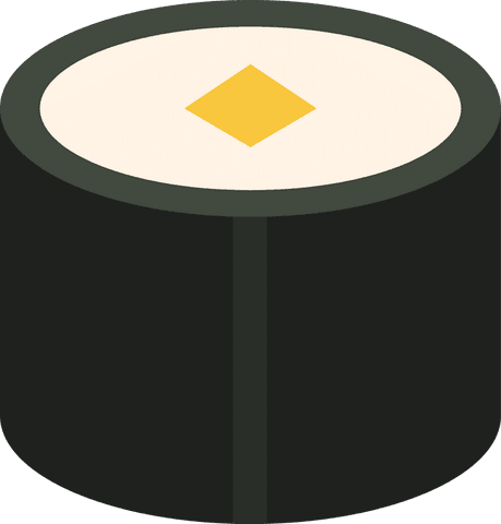 minimalist transparent sushi roll illustration in flat design - Download Free Stock Videos Pikwizard.com