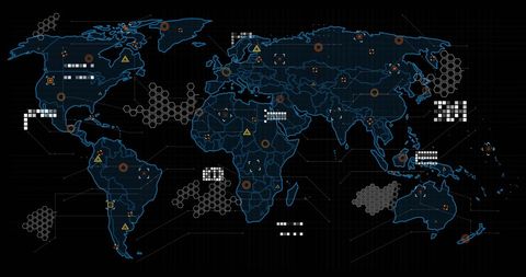 Global Data Processing and Analytics on World Map - Download Free Stock Images Pikwizard.com