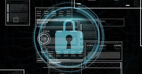 Futuristic digital data processing with secure interface