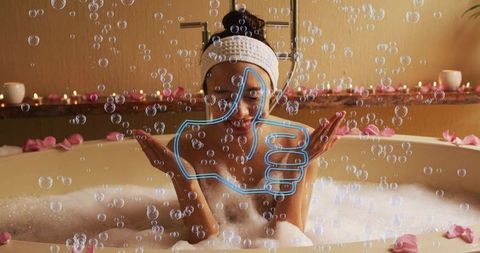 Relaxation in Luxury Bubble Bath at Spa Retreat