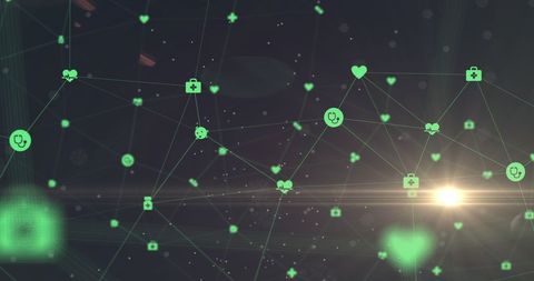 Futuristic Digital Health Technology Network - Download Free Stock Images Pikwizard.com