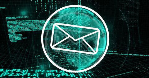 Digital global communication and data exchange concept