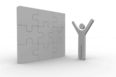joyful stick figure by transparent puzzle solution - Download Free Stock Videos Pikwizard.com