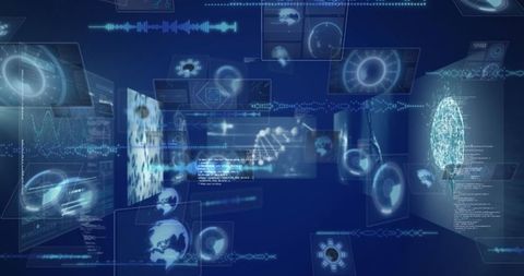 Futuristic Digital Display with Global Data Interfaces - Download Free Stock Images Pikwizard.com